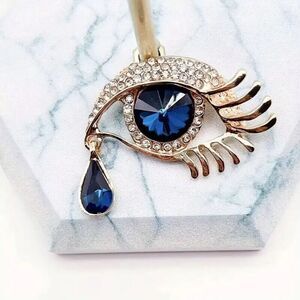 New Elegant Crystal Eye Corsage Brooch.